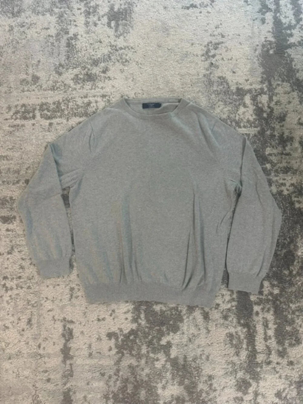 J.Crew Men's Cotton Cashmere Crewneck Knit Sweater Gray XL
